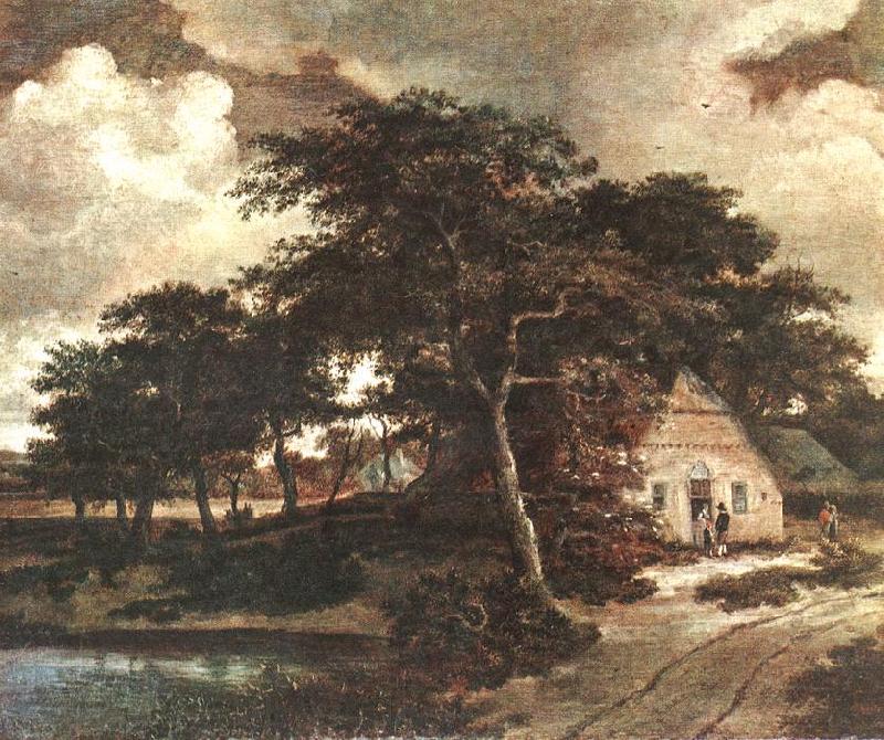 HOBBEMA, Meyndert Landscape with a Hut f Spain oil painting art